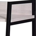 HomeRoots 37 Natural and Black Metal Three Tier Ladder Bookcase