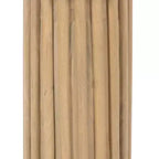 Royal Hampton Side End Table with 20 Inch Round Top and Fluted Base, Mango Wood Construction