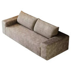 63 Inch 2 Setaser Sofa Corduroy Fabric Deep Seat Couches Comfy Loveseat Sofa No Assembly Camel