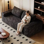 63 Inch 2 Setaser Sofa Corduroy Fabric Deep Seat Couches Comfy Loveseat Sofa No Assembly Camel