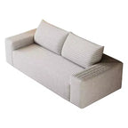 63 Inch 2 Setaser Sofa Corduroy Fabric Deep Seat Couches Comfy Loveseat Sofa No Assembly Camel