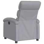 vidaXL Massage Recliner Chair-Manual Adjustable, Light Gray Fabric, Vibration Massage, USB-Powered, Side Pocket, Padded Armchair
