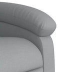 vidaXL Massage Recliner Chair-Manual Adjustable, Light Gray Fabric, Vibration Massage, USB-Powered, Side Pocket, Padded Armchair