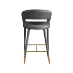 Meridian Furniture,Destiny Grey Velvet Stool