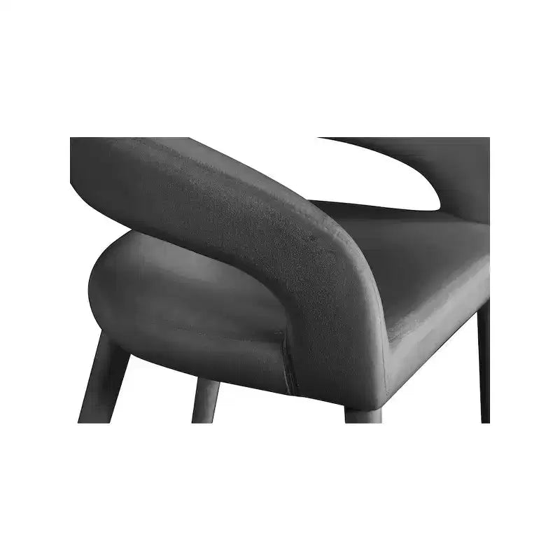 Meridian Furniture,Destiny Grey Velvet Stool