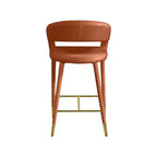 Meridian Furniture,Destiny Cognac Velvet Stool