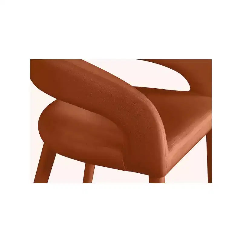 Meridian Furniture,Destiny Cognac Velvet Stool