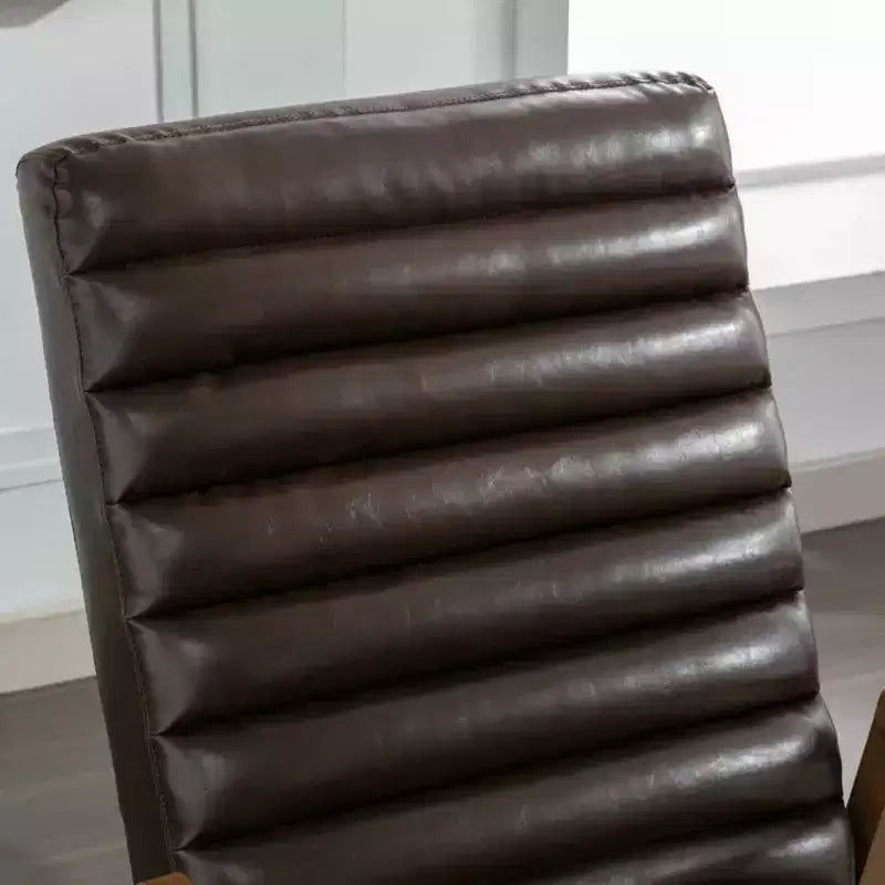 Bestier 26 Recliner Chair for Adult, Luxurious Oil Wax Leather Arm Chair with Footrest, Upholstered Reclining Accent Chair for Living Room Reading