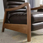 Bestier 26 Recliner Chair for Adult, Luxurious Oil Wax Leather Arm Chair with Footrest, Upholstered Reclining Accent Chair for Living Room Reading