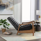 Bestier 26 Recliner Chair for Adult, Luxurious Oil Wax Leather Arm Chair with Footrest, Upholstered Reclining Accent Chair for Living Room Reading