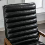 Bestier 26 Recliner Chair for Adult, Luxurious Oil Wax Leather Arm Chair with Footrest, Upholstered Reclining Accent Chair for Living Room Reading