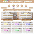 Rattan Dresser with 6 Drawers, Natural Wood Durable Dressers, 6 Chests of Drawers, TV Stand, Storage Cabinet for Nursery, Entryway, Bedroom,Hallway