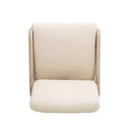 Jennifer Taylor Home Arizona 25.5 Solid Ash Wood Upholstered Counter Stool with Rope Detail, Crme de la Crme White Faux Fur