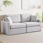 Dyonery 80 Living Room Sofa, Modern Chenille Comfort Sofa with Deep Seat Spring Cushions, Solid Wood Frame, Removable Covering