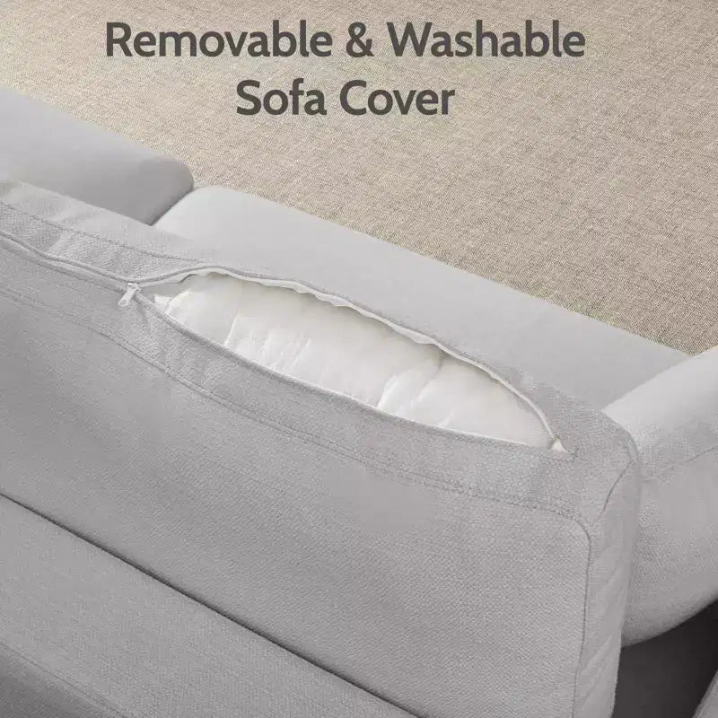Dyonery 80 Living Room Sofa, Modern Chenille Comfort Sofa with Deep Seat Spring Cushions, Solid Wood Frame, Removable Covering
