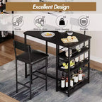 Bar Stools Set of , Upholstered Barstools with Metal Legs, Footrest & Backrest, PU Seat, Kitchen Height Chairs