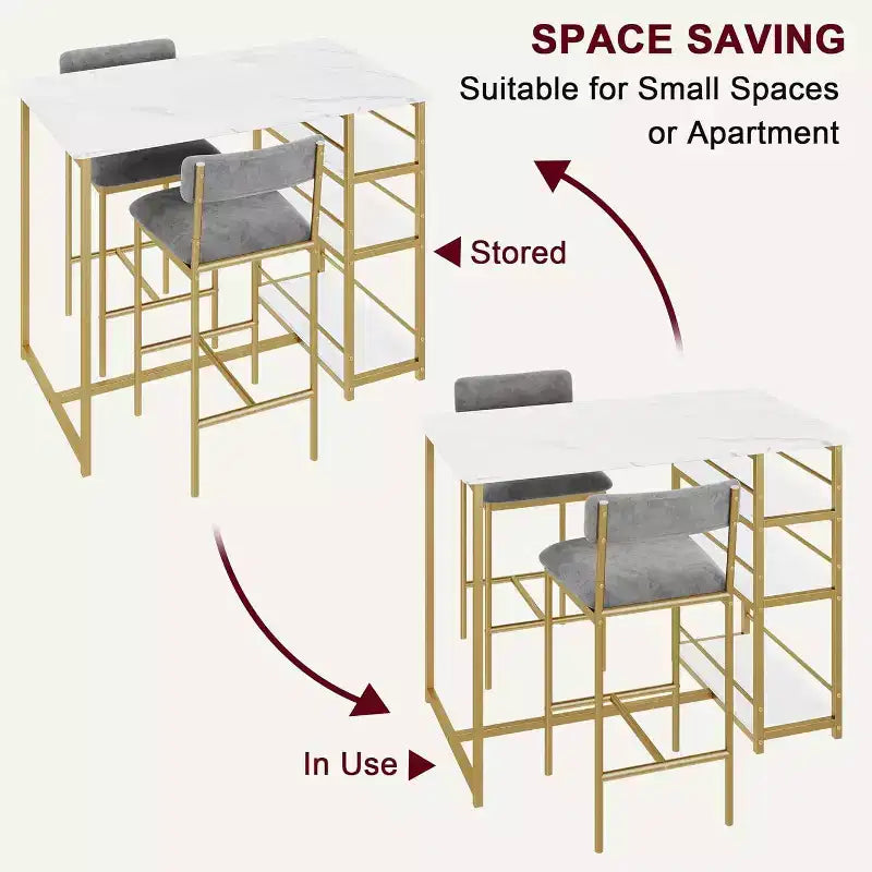 Bar Stools Set of , Upholstered Barstools with Metal Legs, Footrest & Backrest, PU Seat, Kitchen Height Chairs