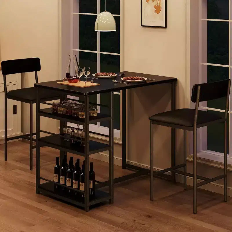 Bar Stools Set of , Upholstered Barstools with Metal Legs, Footrest & Backrest, PU Seat, Kitchen Height Chairs
