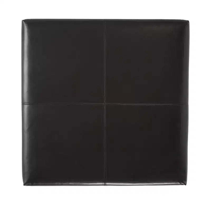 GDFStudio Stanford Contemporary Bonded Leather Channel Stitch Storage Ottoman