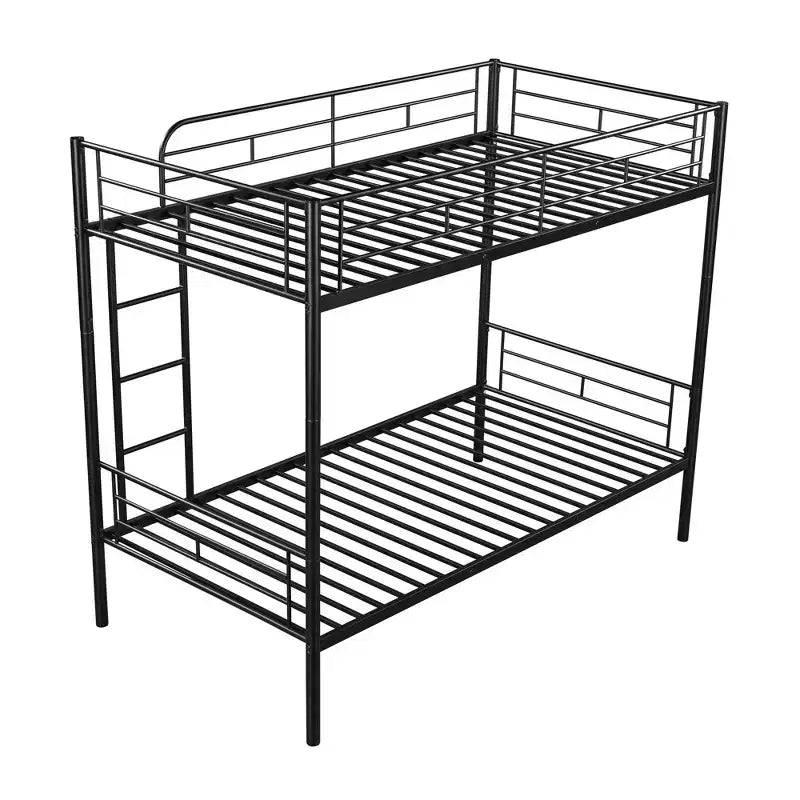 Twin Over Twin Metal Bunk Bed Silver