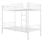 Twin Over Twin Metal Bunk Bed Silver