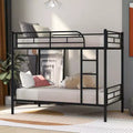 Twin Over Twin Metal Bunk Bed Silver