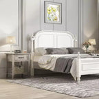 Nightstand with Drawer and 2-Tier Storage Shelves, Versatile End Table for Bedroom, Living Room, Dorm, and Small Spaces