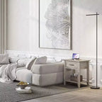 Nightstand with Drawer and 2-Tier Storage Shelves, Versatile End Table for Bedroom, Living Room, Dorm, and Small Spaces