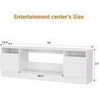 TV Stand for TV Up to 75 Inch, Modern Entertainment Center with Storage Cabinet, Fits into 36 Electric Fireplace