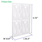 MAYEERTY 3.86Ft Black Bird Iron Privacy Screen, Freestanding Indoor Outdoor Divider