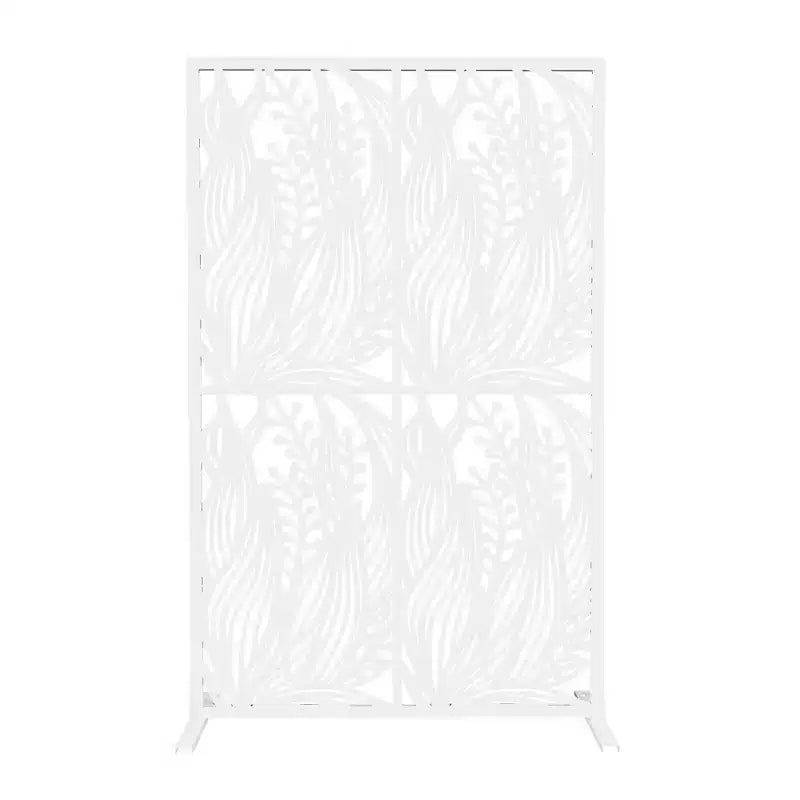 MAYEERTY 3.86Ft Black Bird Iron Privacy Screen, Freestanding Indoor Outdoor Divider