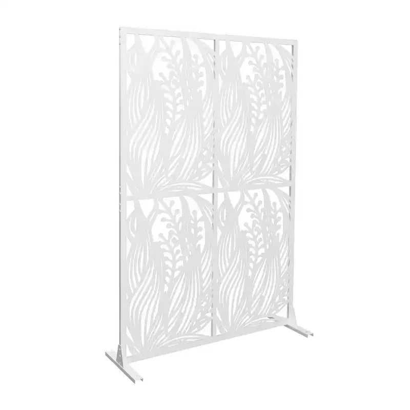 MAYEERTY 3.86Ft Black Bird Iron Privacy Screen, Freestanding Indoor Outdoor Divider