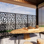 MAYEERTY 3.86Ft Black Bird Iron Privacy Screen, Freestanding Indoor Outdoor Divider