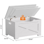 MDF Shaped Legs Storage Stool 23.6 Inches with Unique Shaped Legs, Durable MDF Construction, Space-Saving Storage, Stylish Design, and Versatile Use