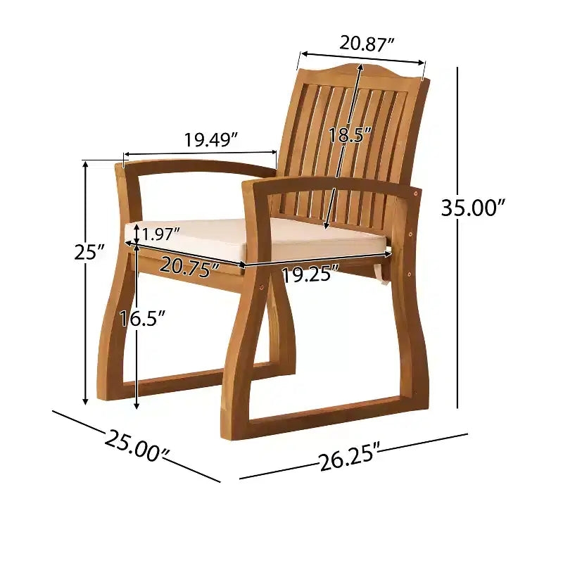MAYEERTY KD Wooden Armchair Knock Down Design Comfortable Armrests for Living Room Reading Nook