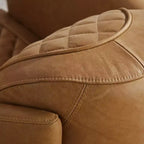 Art Leon Leather Accent Chair with Quilted Design for Timeless Comfort