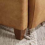 Art Leon Leather Accent Chair with Quilted Design for Timeless Comfort