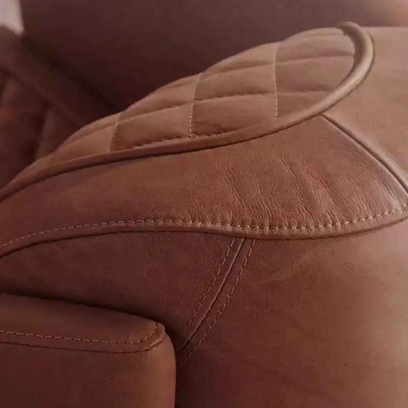 Art Leon Leather Accent Chair with Quilted Design for Timeless Comfort