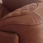 Art Leon Leather Accent Chair with Quilted Design for Timeless Comfort