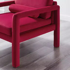 Art Leon Velvet Accent Chair, Modern Armchair for Living Room, Stylish Upholstered Single Sofa