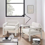 Art Leon Velvet Accent Chair, Modern Armchair for Living Room, Stylish Upholstered Single Sofa