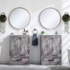 Mastgoal 24 Farmhouse Bathroom Vanity with Sink, Bathroom Dresser with Large Storage Drawer
