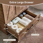 Mastgoal 24 Farmhouse Bathroom Vanity with Sink, Bathroom Dresser with Large Storage Drawer