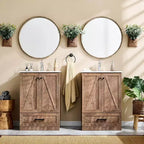 Mastgoal 24 Farmhouse Bathroom Vanity with Sink, Bathroom Dresser with Large Storage Drawer