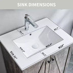 Mastgoal 24 Farmhouse Bathroom Vanity with Sink, Bathroom Dresser with Large Storage Drawer