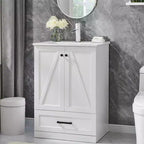 Mastgoal 24 Farmhouse Bathroom Vanity with Sink, Bathroom Dresser with Large Storage Drawer