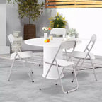 Acekool PU Leather Padded Folding Chairs Set  Non-Slip Feet, 350 lb Capacity, Stackable & Portable Event Seating