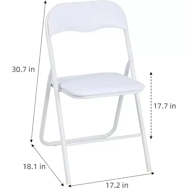Acekool PU Leather Padded Folding Chairs Set  Non-Slip Feet, 350 lb Capacity, Stackable & Portable Event Seating