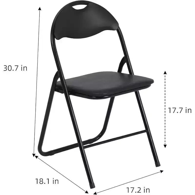 Acekool PU Leather Padded Folding Chairs Set  Non-Slip Feet, 350 lb Capacity, Stackable & Portable Event Seating