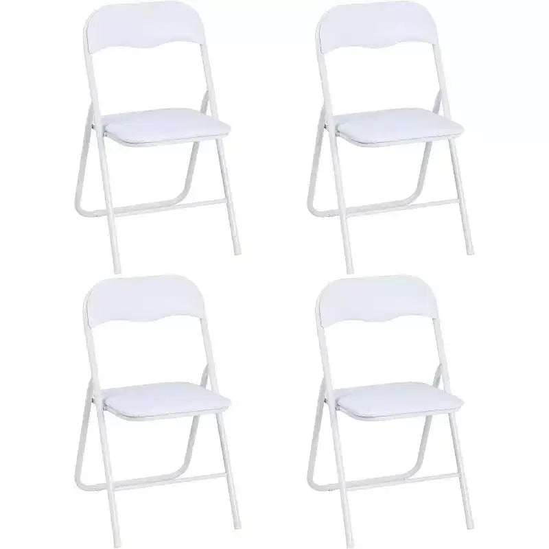 Acekool PU Leather Padded Folding Chairs Set  Non-Slip Feet, 350 lb Capacity, Stackable & Portable Event Seating